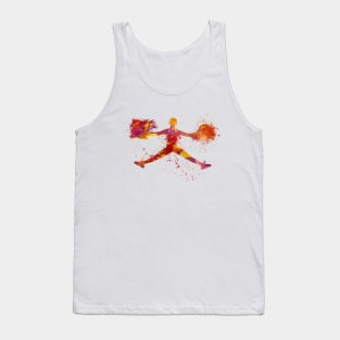 Sports cheerleader in watercolor Tank Top